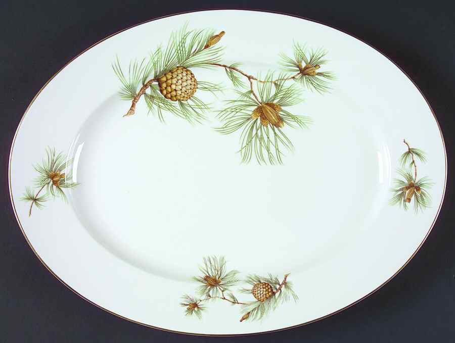 Pine Needles 15" Oval Serving Platter by Rosenthal - Continental-1