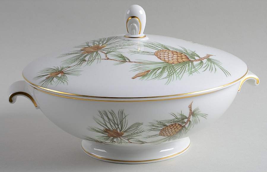 Pine Needles Round Covered Vegetable by Rosenthal - Continental-1