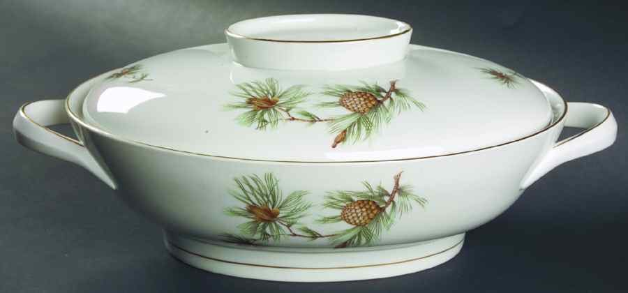 Pine Needles Oval Covered Vegetable by Rosenthal - Continental-1