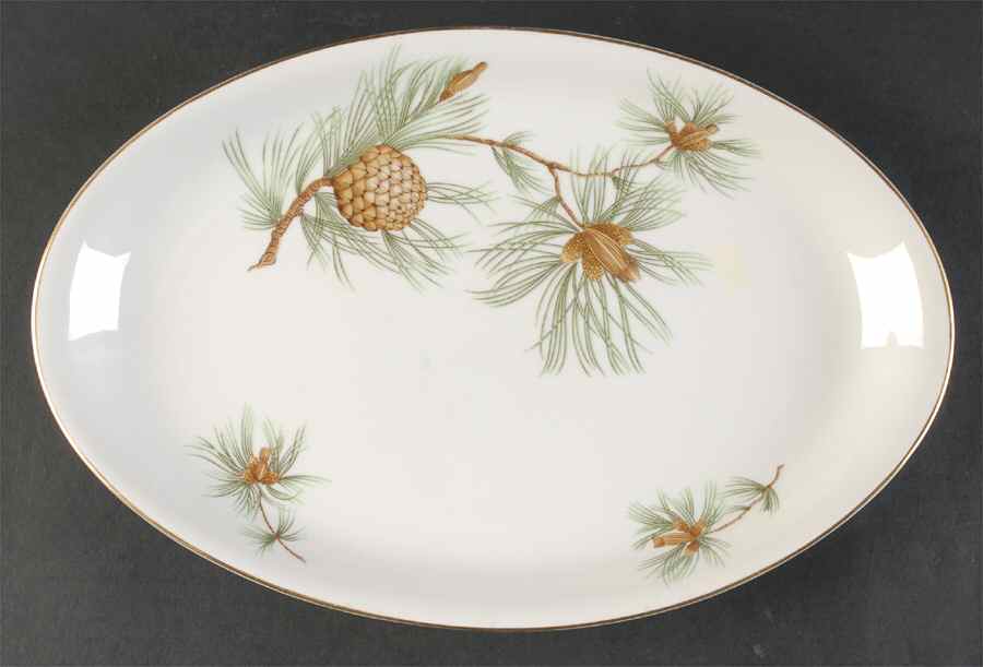 Pine Needles 13" Oval Serving Platter by Rosenthal - Continental-1