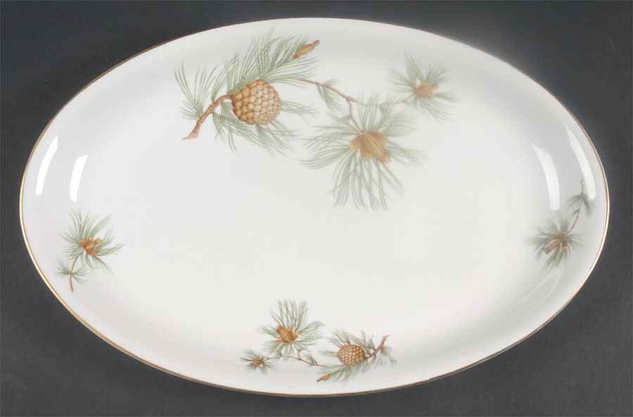 Pine Needles 15" Oval Serving Platter by Rosenthal - Continental-1