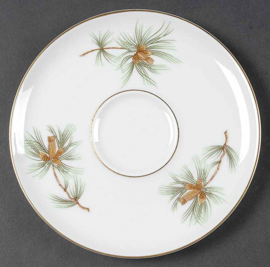 Pine Needles Saucer for Flat Cup by Rosenthal - Continental-1