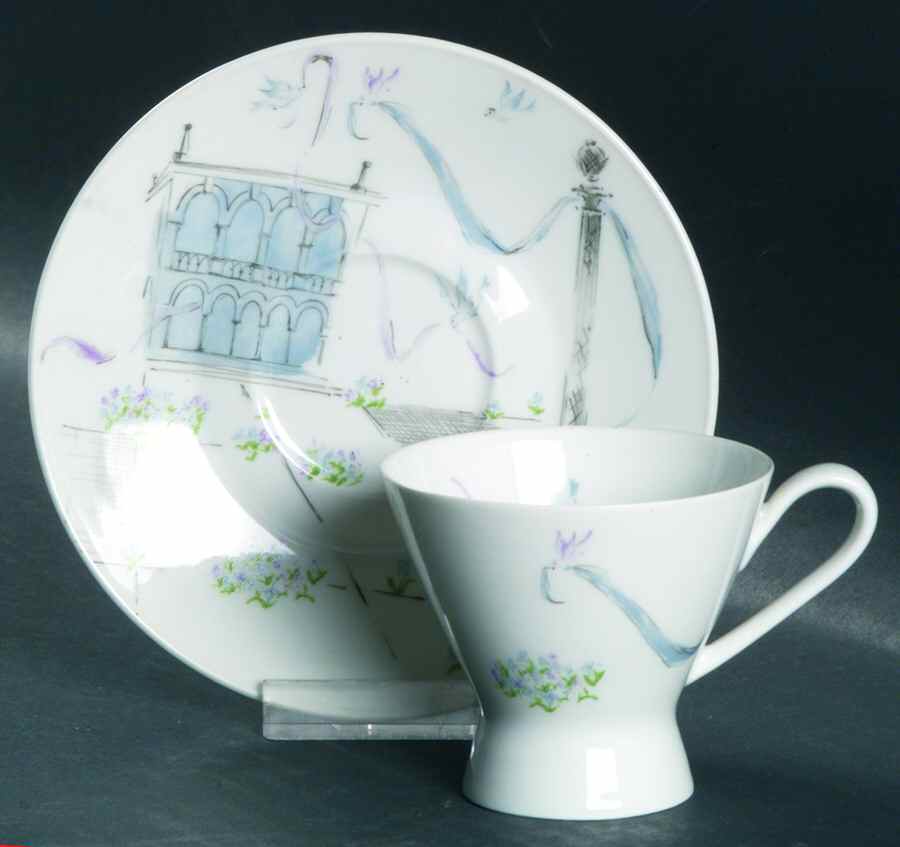 Plaza Footed Demitasse Cup & Saucer Set by Rosenthal - Continental-1