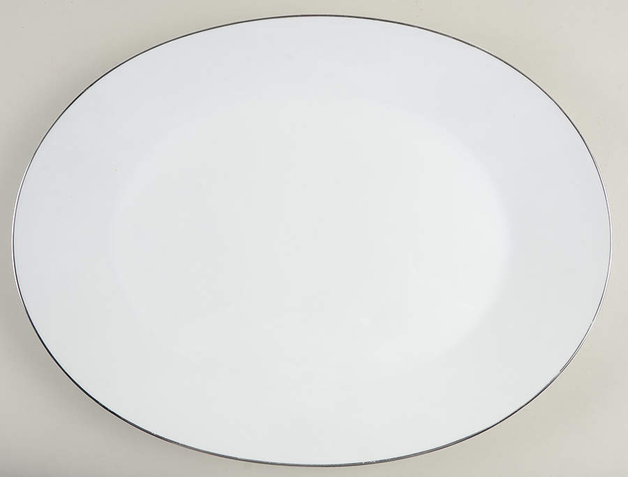 Platinum Band (Rhythm Shape) 17" Oval Serving Platter by Rosenthal - Continental-1