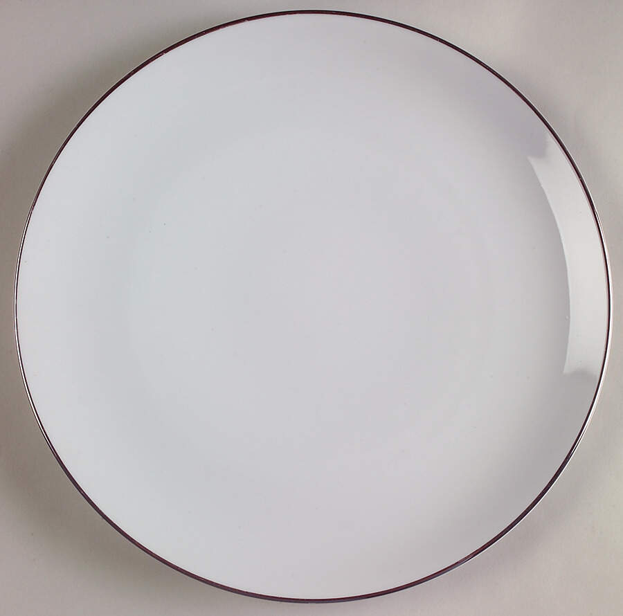 Platinum Band (Rhythm Shape) Large Dinner Plate by Rosenthal - Continental-1