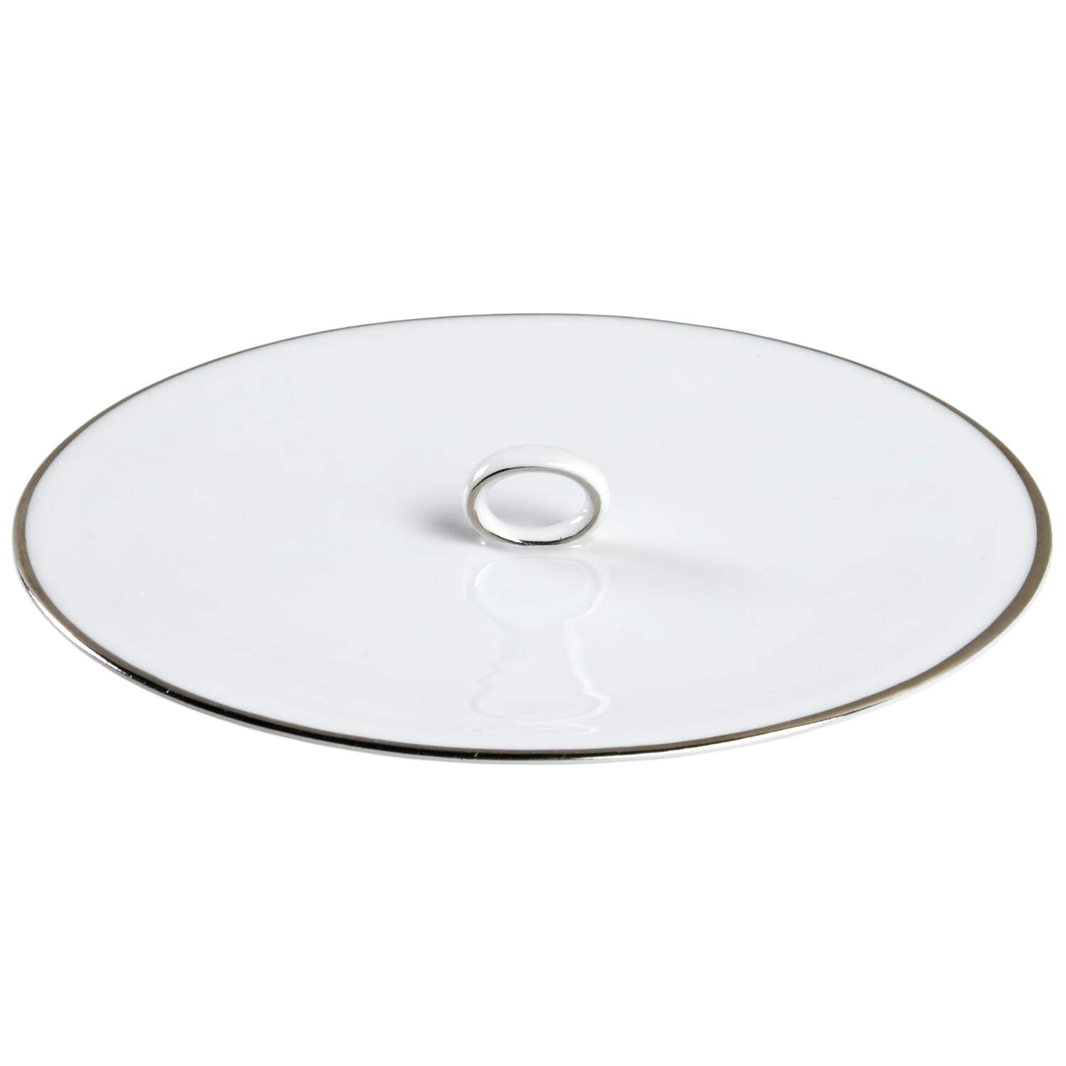 Platinum Band (Rhythm Shape) Lid for Cream Soup/Cereal Bowl by Rosenthal - Continental-1