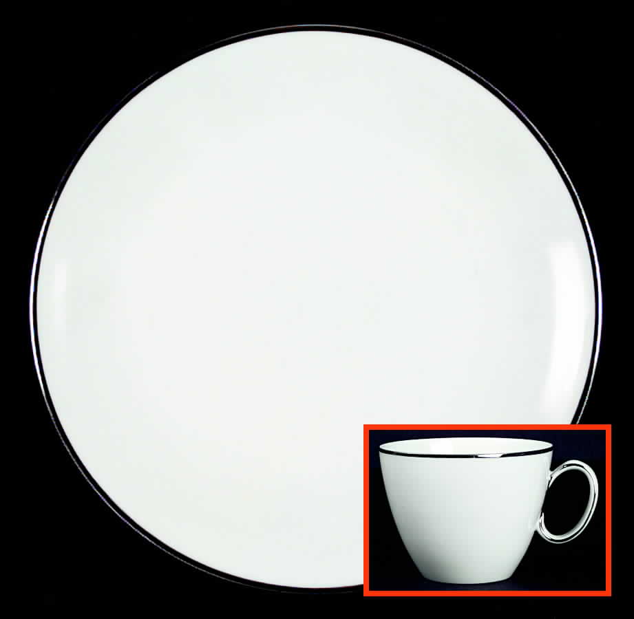 Platinum Band (Rhythm Shape) Dinner Plate by Rosenthal - Continental-1