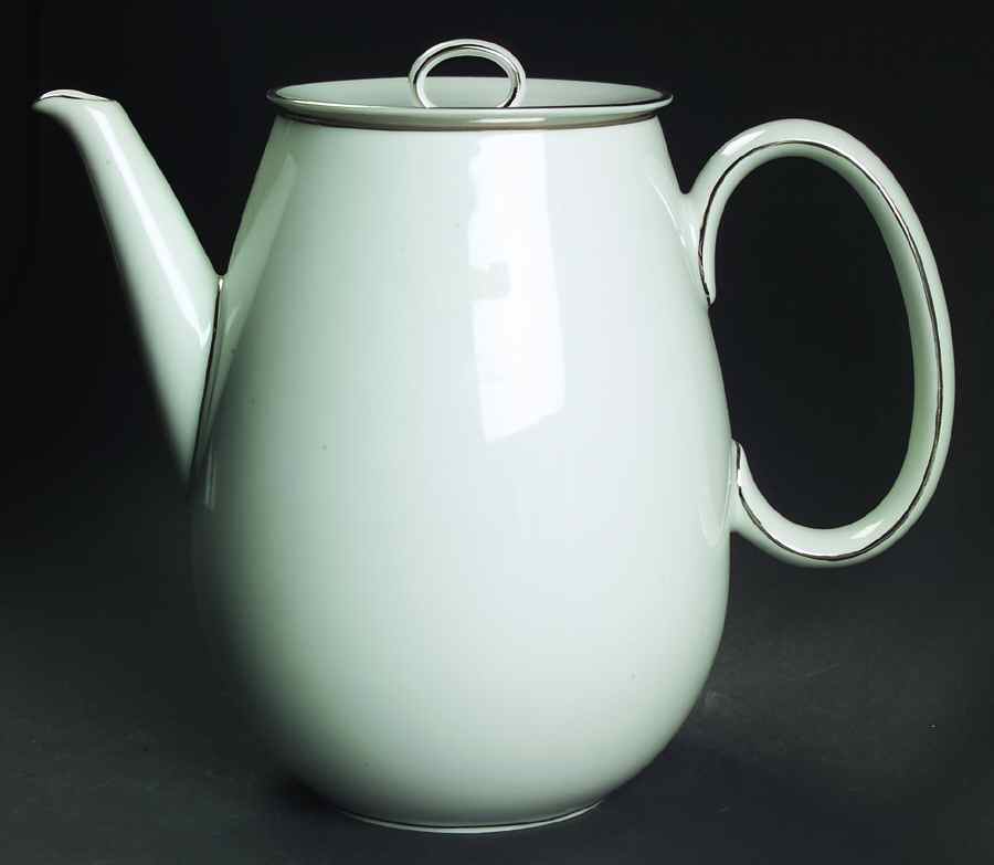 Platinum Band (Rhythm Shape) Coffee Pot & Lid by Rosenthal - Continental-1