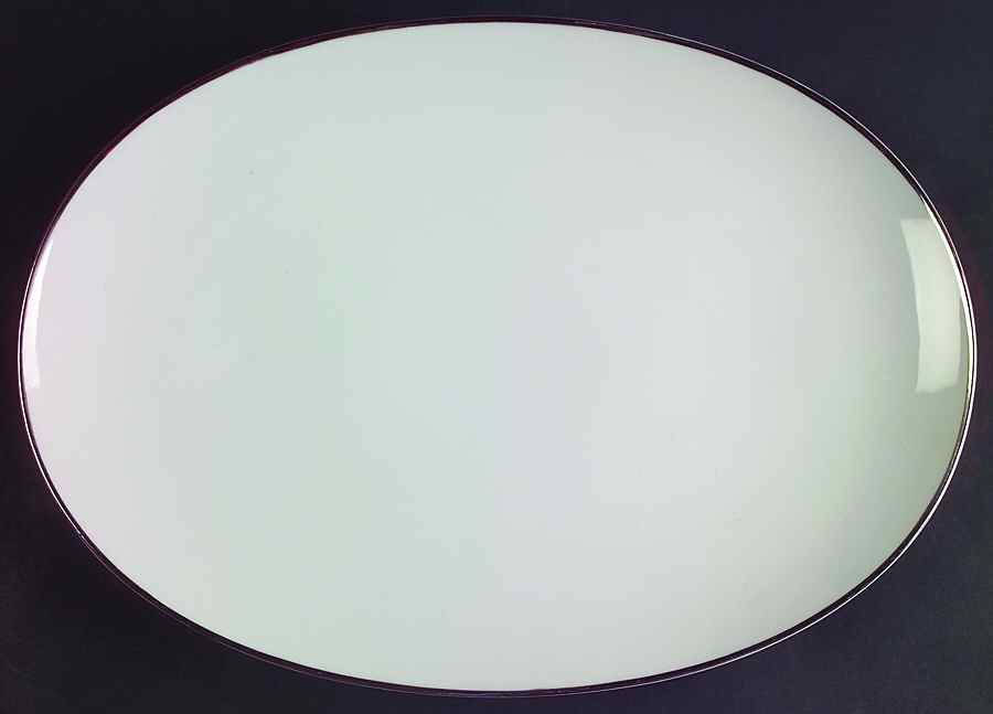 Platinum Band (Rhythm Shape) 13" Oval Serving Platter by Rosenthal - Continental-1