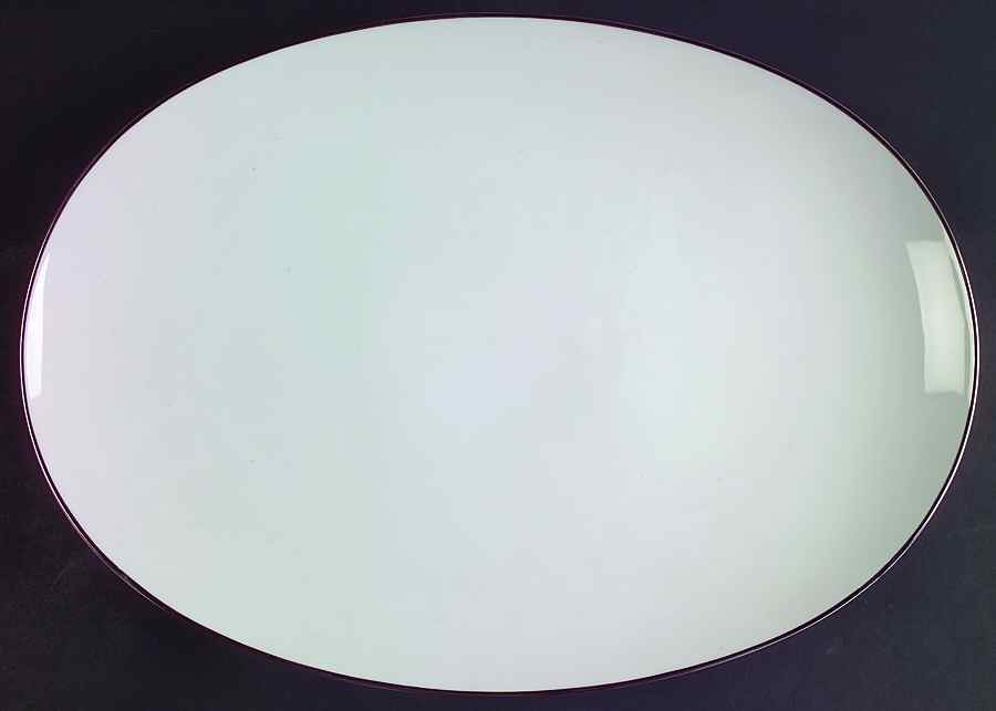 Platinum Band (Rhythm Shape) 15" Oval Serving Platter by Rosenthal - Continental-1