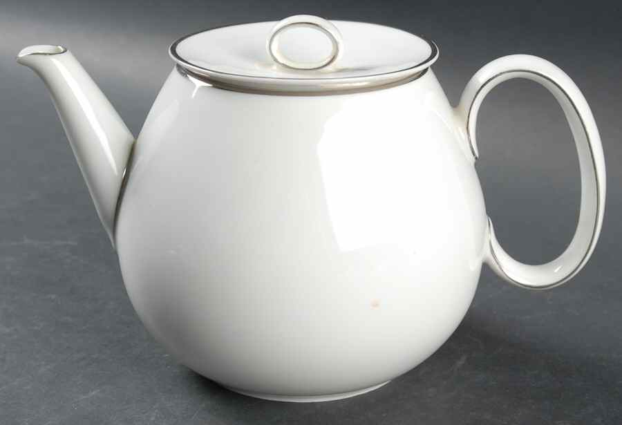 Platinum Band (Rhythm Shape) Teapot & Lid by Rosenthal - Continental-1