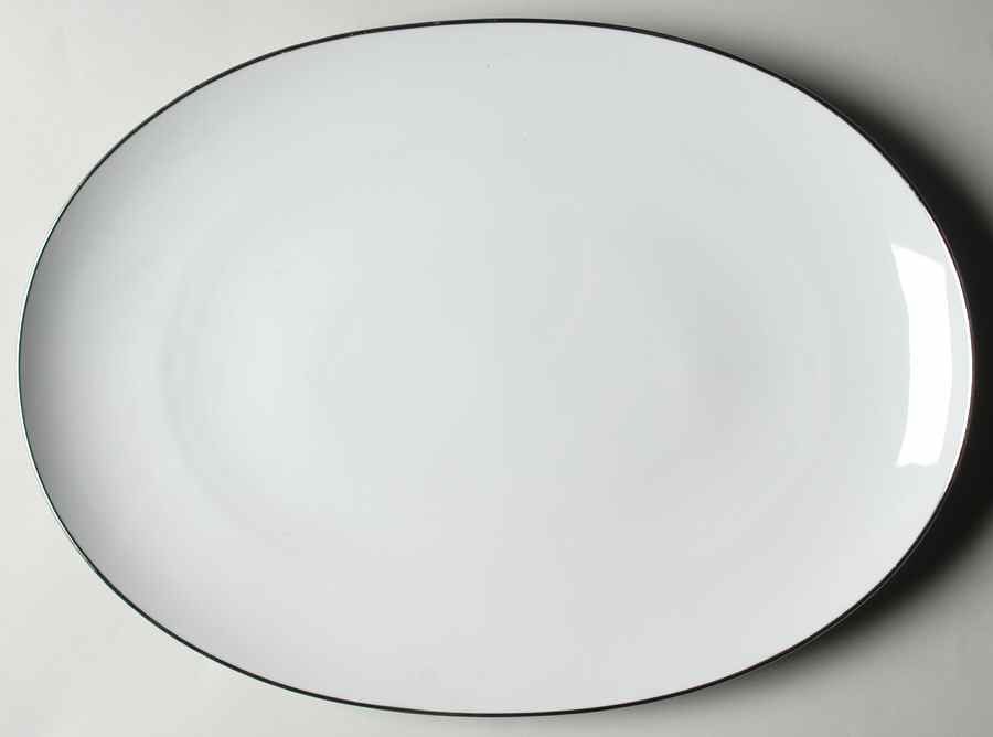 Platinum Band (Rhythm Shape) 16" Oval Serving Platter by Rosenthal - Continental-1
