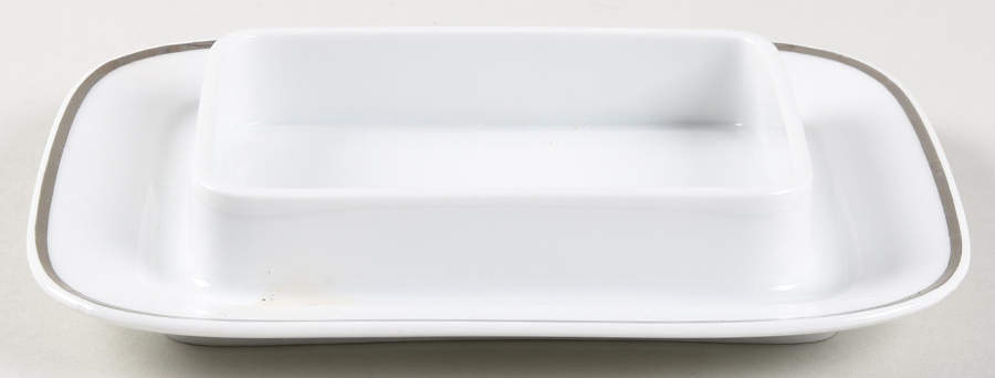Platinum Band Linear Shape Square Butter No Lid by Rosenthal - Continental-1