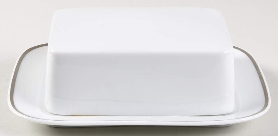 Platinum Band Linear Shape Square Covered Butter by Rosenthal - Continental-1