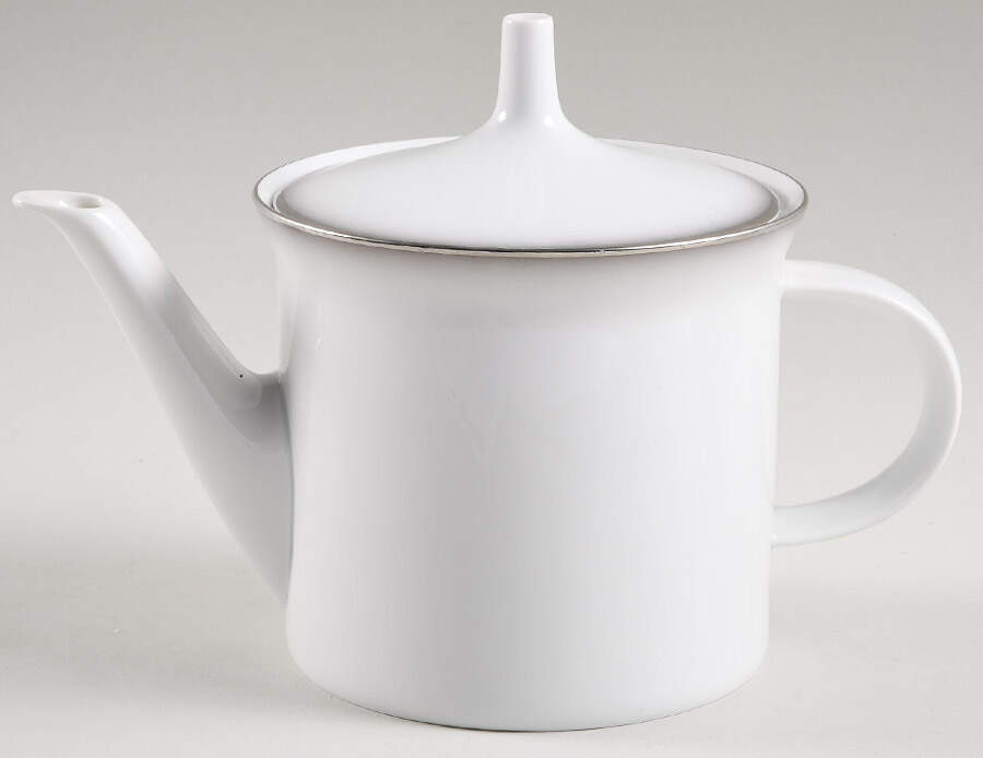 Platinum Band Linear Shape Teapot & Lid by Rosenthal - Continental-1