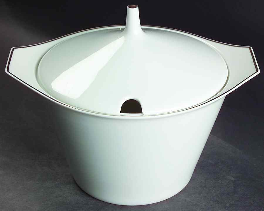 Platinum Band Linear Shape Tureen &  Lid by Rosenthal - Continental-1