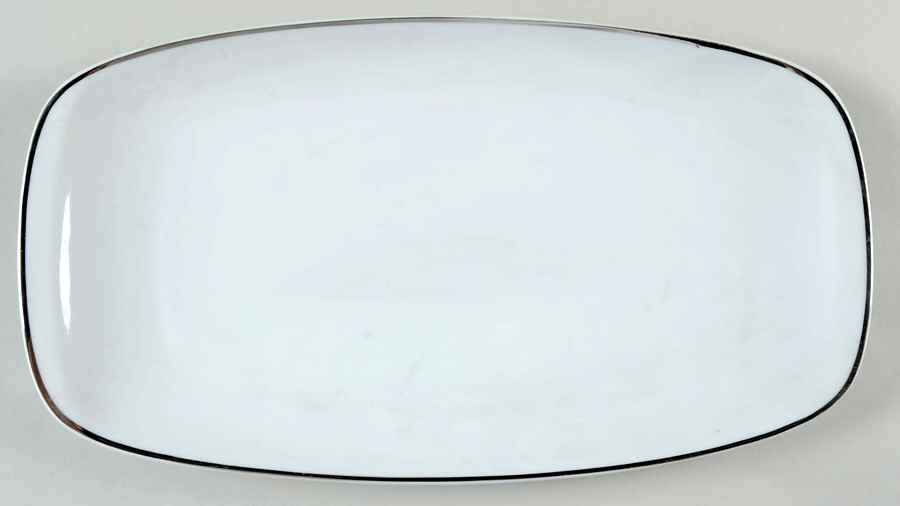 Platinum Band Linear Shape 13" Oval Serving Platter by Rosenthal - Continental-1