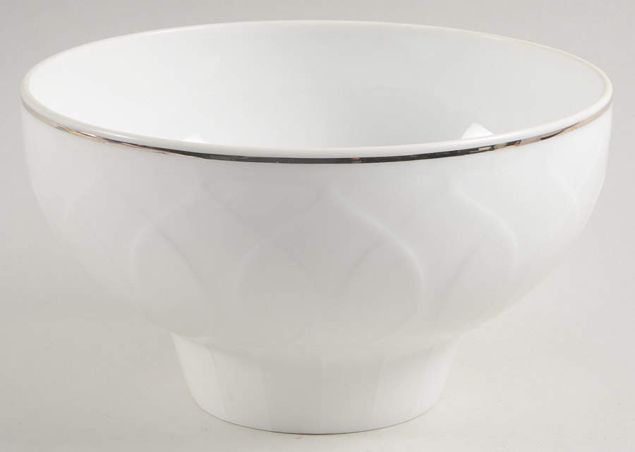 Platinum Band (Lotus Shape) 6" Round Vegetable Bowl by Rosenthal - Continental-1