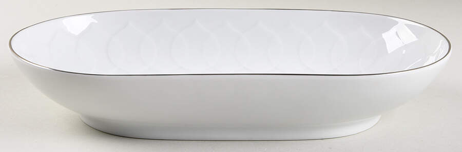 Platinum Band (Lotus Shape) 11" Oval Vegetable Bowl by Rosenthal - Continental-1