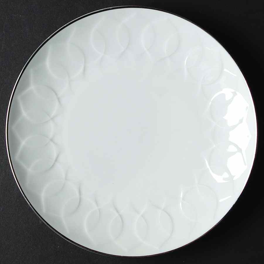 Platinum Band (Lotus Shape) Coupe Salad Plate by Rosenthal - Continental-1