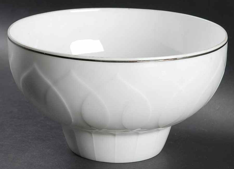 Platinum Band (Lotus Shape) 7" Round Vegetable Bowl by Rosenthal - Continental-1