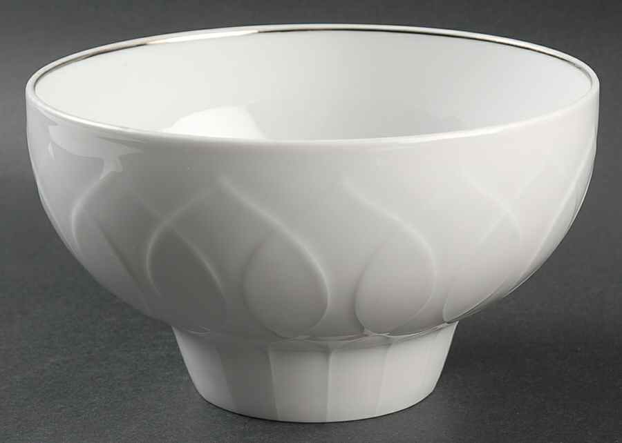 Platinum Band (Lotus Shape) 6" Round Vegetable Bowl by Rosenthal - Continental-1
