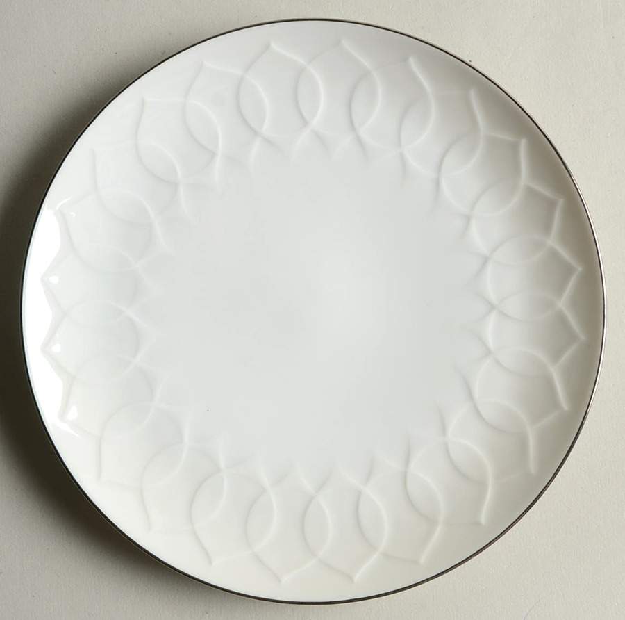 Platinum Band (Lotus Shape) Coupe Bread & Butter Plate by Rosenthal - Continental-1