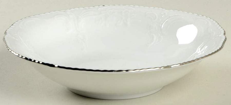 Platinum Band (Sanssouci, White) Fruit/Dessert (Sauce) Bowl by Rosenthal - Continental-1