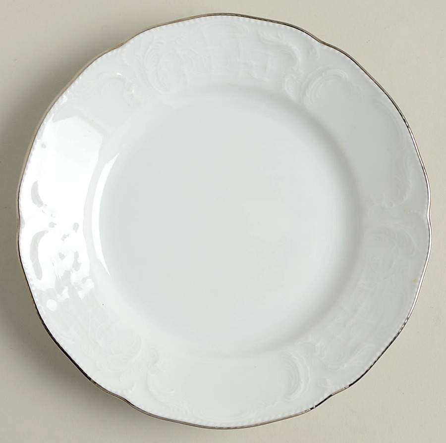 Platinum Band (Sanssouci, White) Bread & Butter Plate by Rosenthal - Continental-1