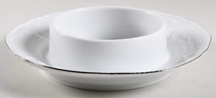 Platinum Band (Sanssouci, White) Round Butter No Lid by Rosenthal - Continental-1