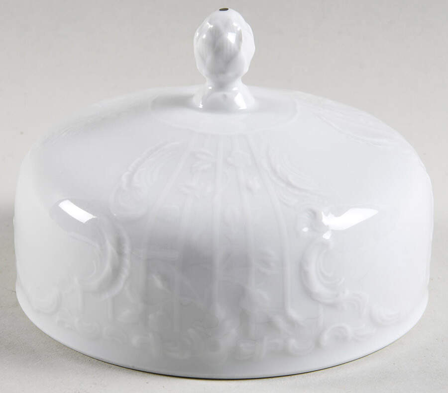 Platinum Band (Sanssouci, White) Lid for Round Butter by Rosenthal - Continental-1