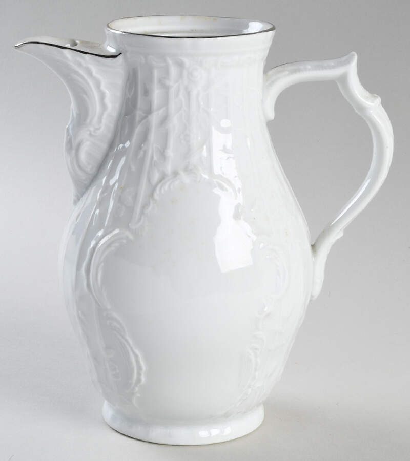 Platinum Band (Sanssouci, White) Coffee Pot No Lid by Rosenthal - Continental-1