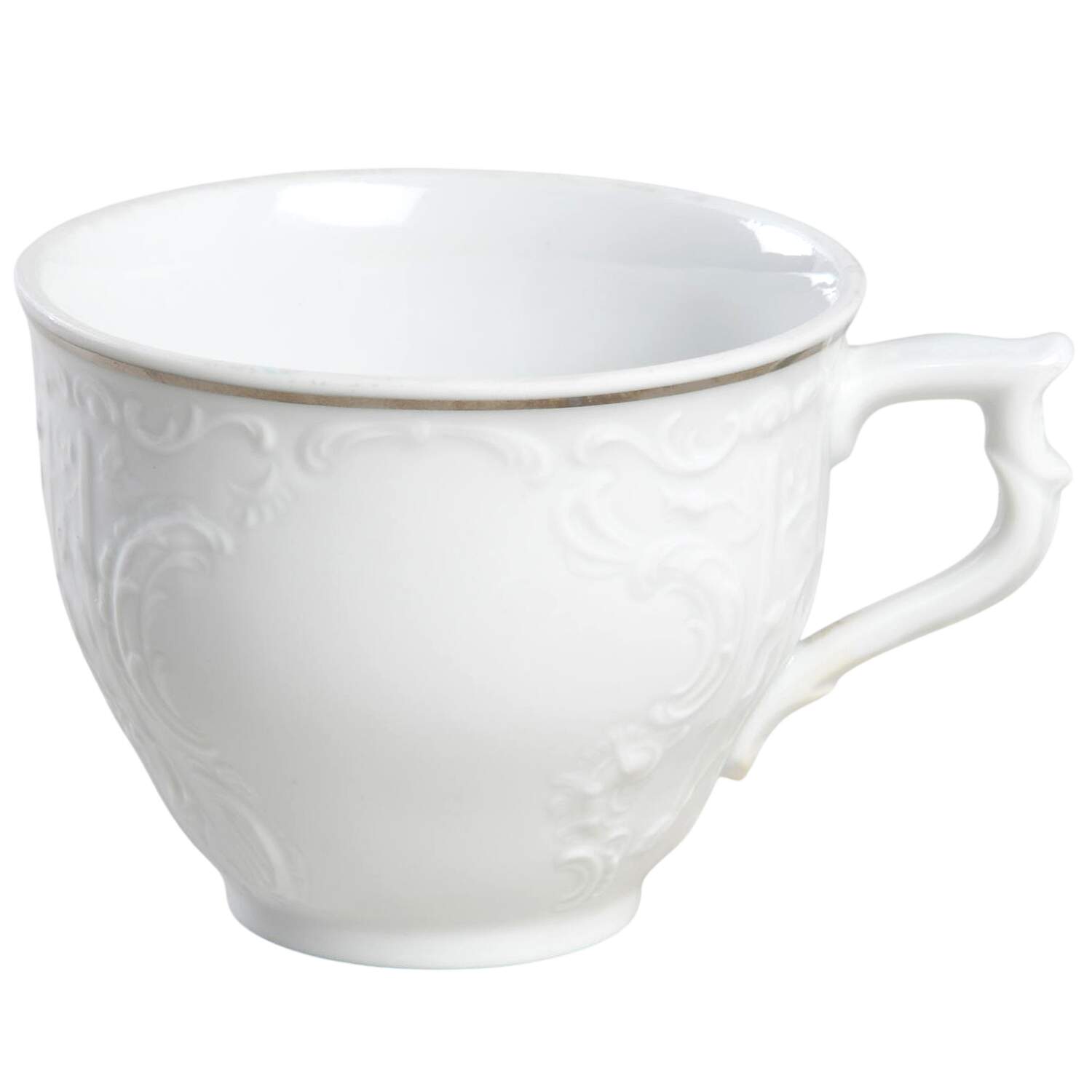 Platinum Band (Sanssouci, White) Flat Cup by Rosenthal - Continental-1