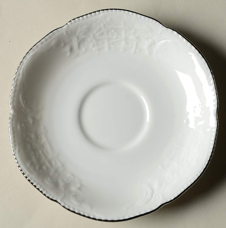 Platinum Band (Sanssouci, White) Saucer for Flat Cup by Rosenthal - Continental-1