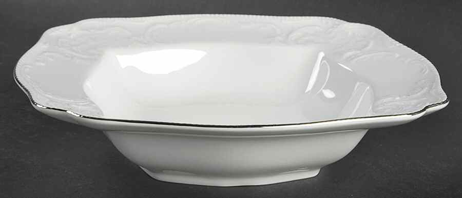 Platinum Band (Sanssouci, White) 9" Square Vegetable Bowl by Rosenthal - Continental-1