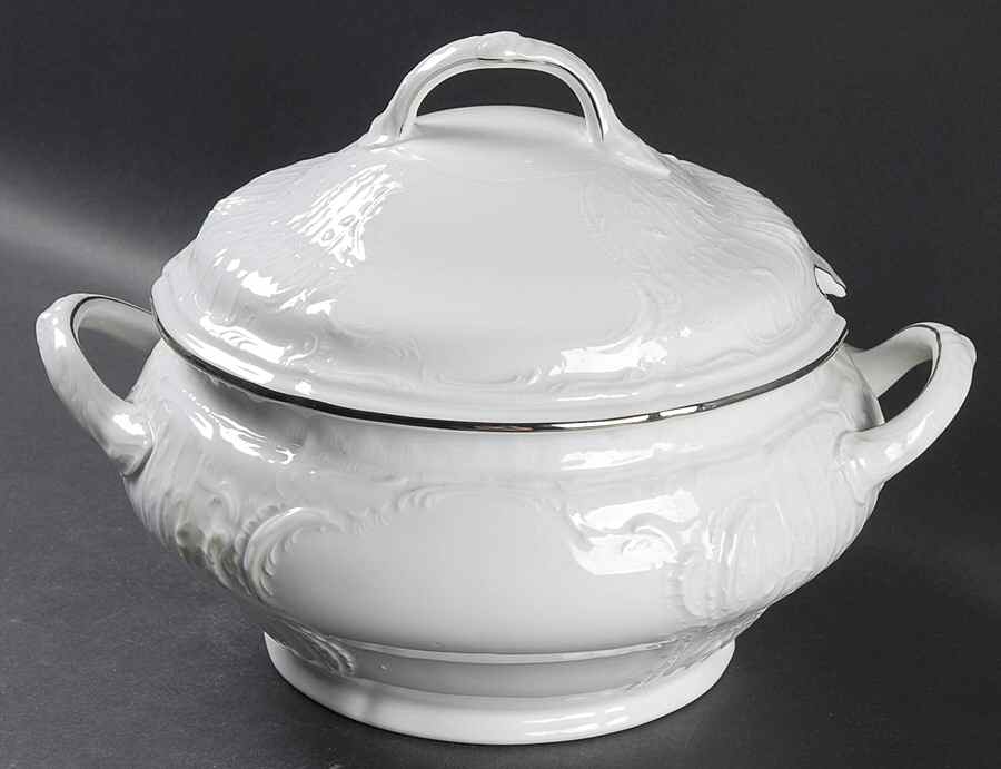 Platinum Band (Sanssouci, White) Tureen &  Lid by Rosenthal - Continental-1