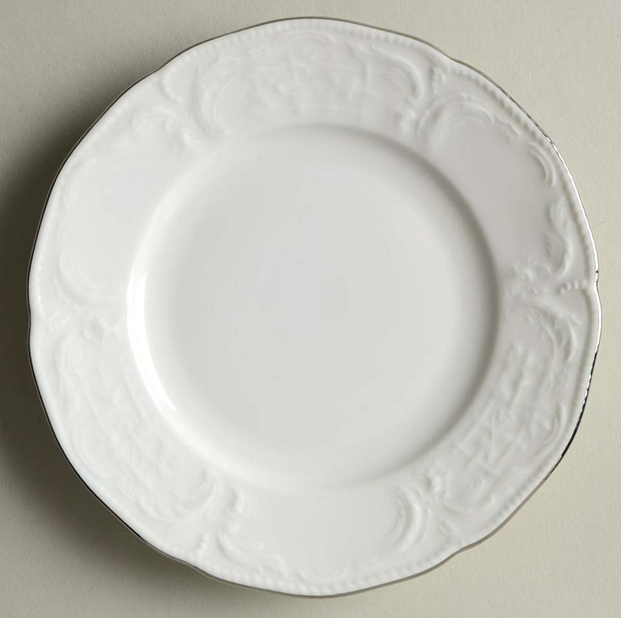 Platinum Band (Sanssouci, White) Bread & Butter Plate by Rosenthal - Continental-1