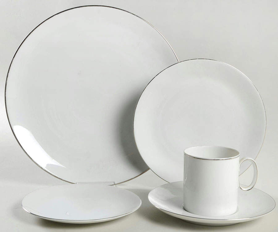 Platinum Band (Medallion Shape) 5 Piece Place Setting by Rosenthal - Continental-1