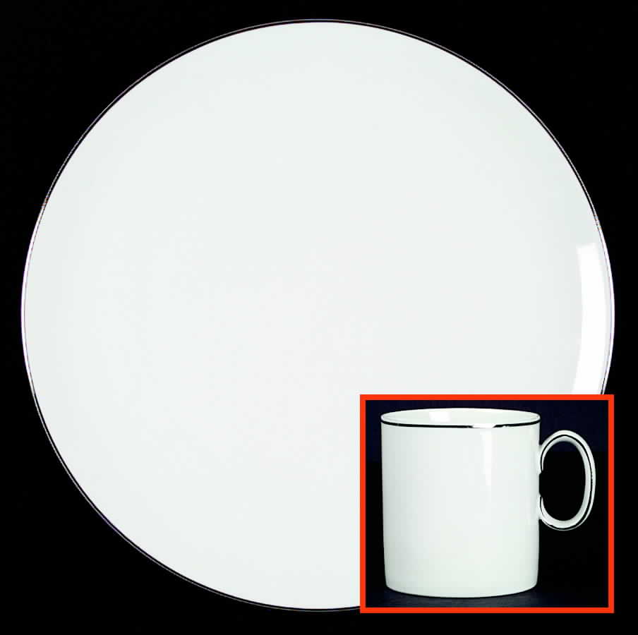 Platinum Band (Medallion Shape) Dinner Plate by Rosenthal - Continental-1