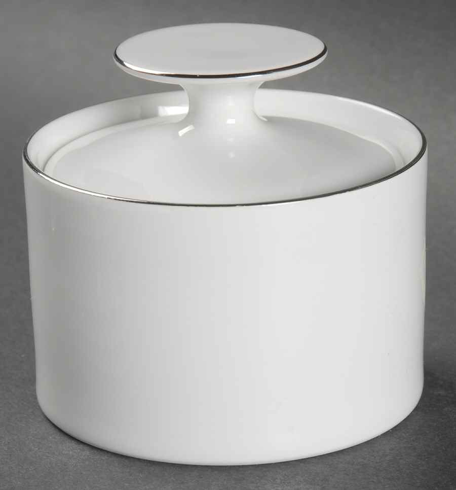 Platinum Band (Medallion Shape) Sugar Bowl & Lid by Rosenthal - Continental-1