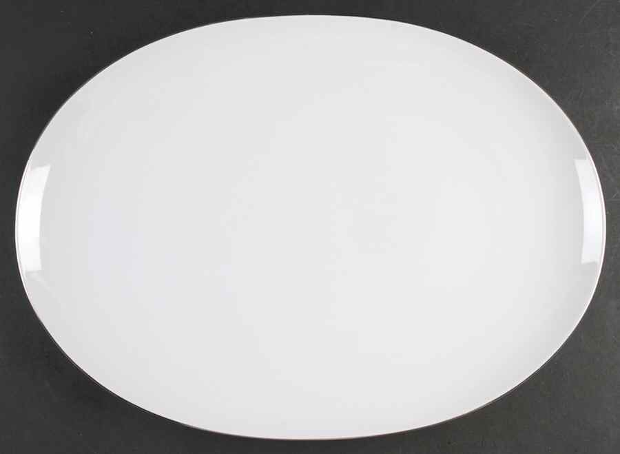 Platinum Band (Medallion Shape) 16" Oval Serving Platter by Rosenthal - Continental-1