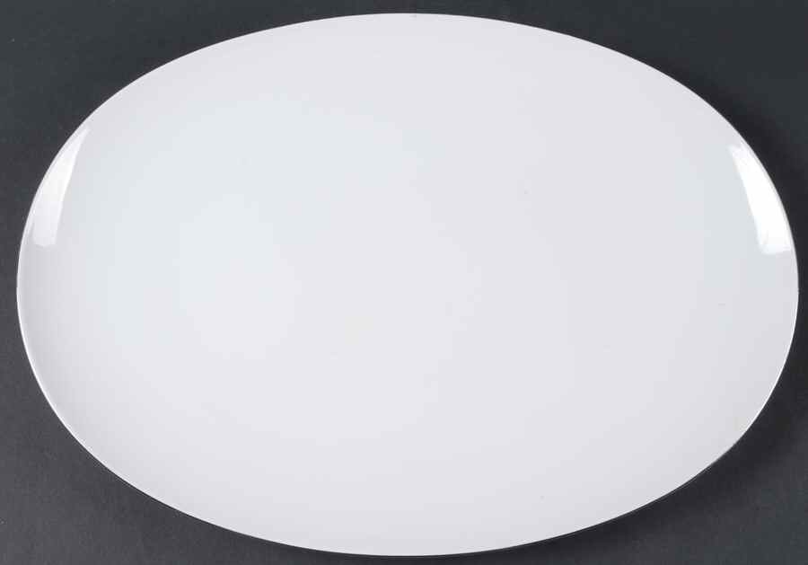 Platinum Band (Medallion Shape) 15" Oval Serving Platter by Rosenthal - Continental-1