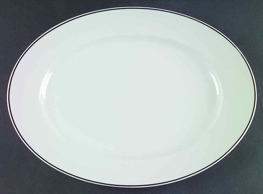 Platinum Band (Aida) 14" Oval Serving Platter by Rosenthal - Continental-1