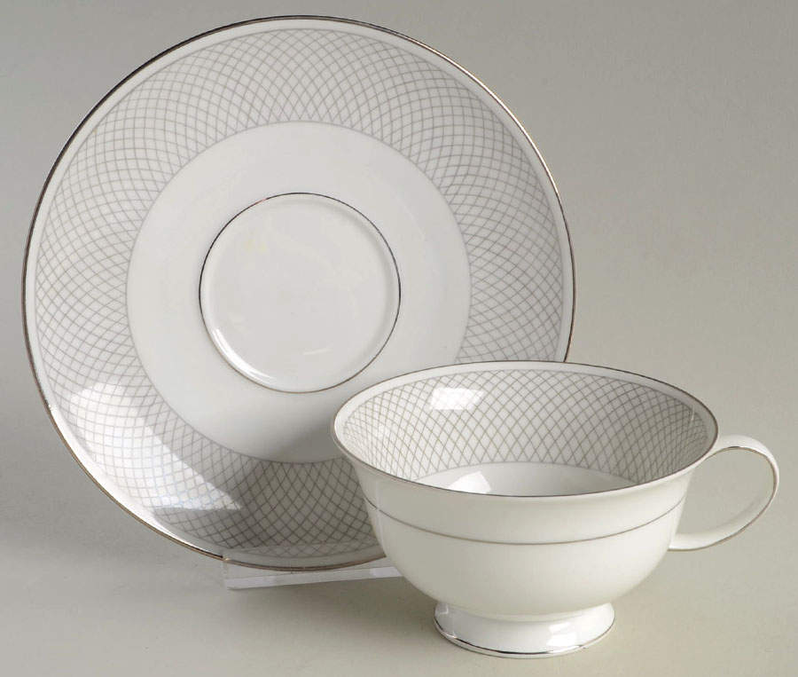 Platinum Grail Footed Cup & Saucer Set by Rosenthal - Continental-1