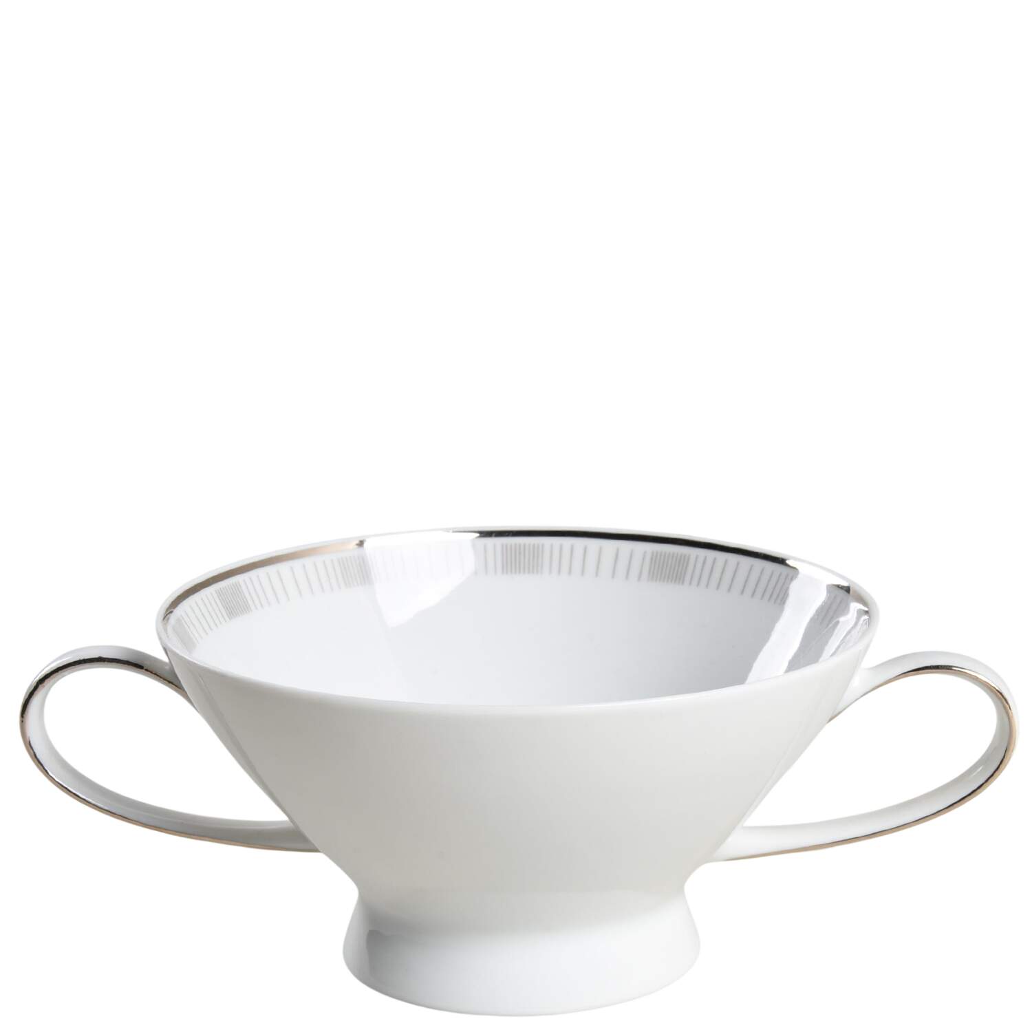 Platinum Lines Footed Cream Soup Bowl by Rosenthal - Continental-1