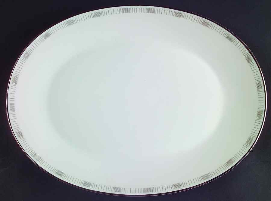 Platinum Lines 11" Oval Serving Platter by Rosenthal - Continental-1