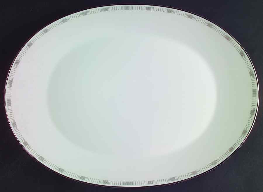 Platinum Lines 15" Oval Serving Platter by Rosenthal - Continental-1