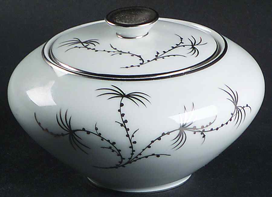 Platinum Palm Sugar Bowl & Lid by Rosenthal - Continental-1