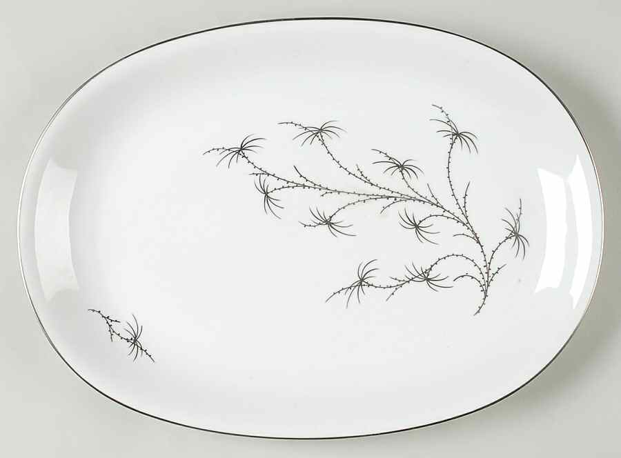 Platinum Palm 15" Oval Serving Platter by Rosenthal - Continental-1