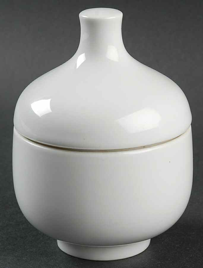 Plus White Sugar Bowl & Lid by Rosenthal - Continental-1